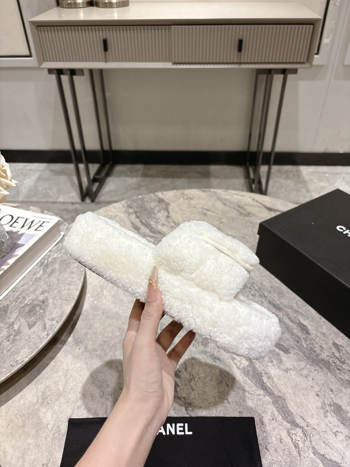 25fw new pocket woolen slippers