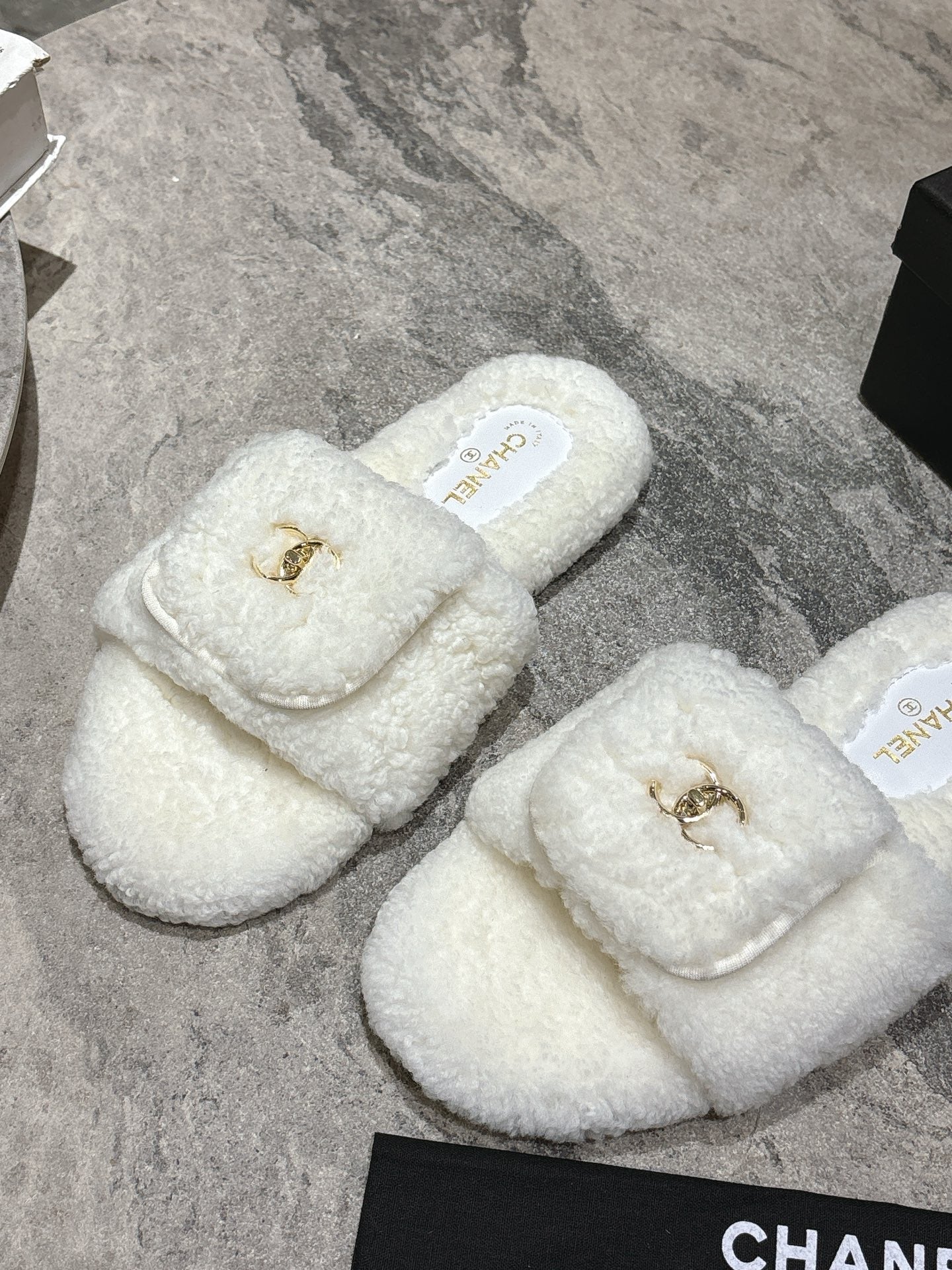 25fw new pocket woolen slippers