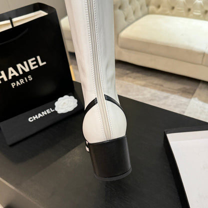 25 new butterfly bow high-heeled boots