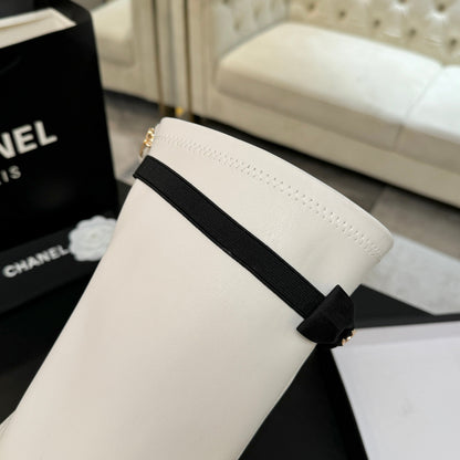 25 new butterfly bow high-heeled boots