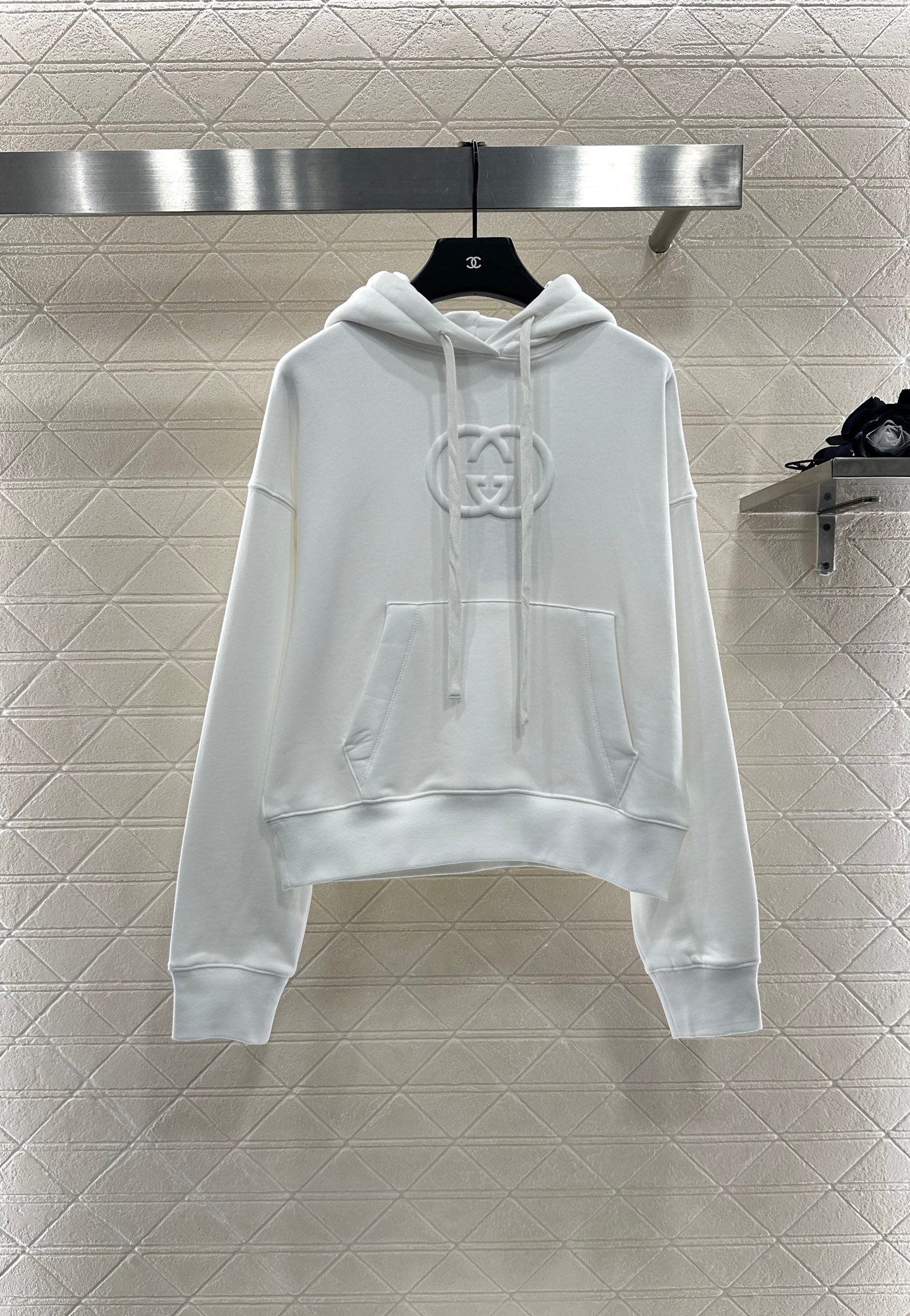 25 Hooded lettering cotton sweatshirt