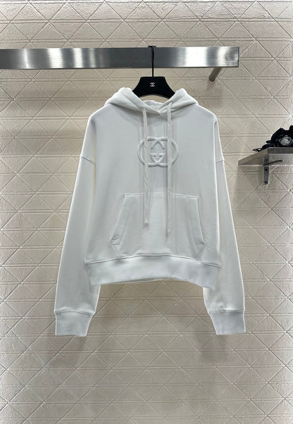 25 Hooded lettering cotton sweatshirt