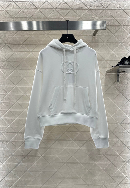 25 Hooded lettering cotton sweatshirt