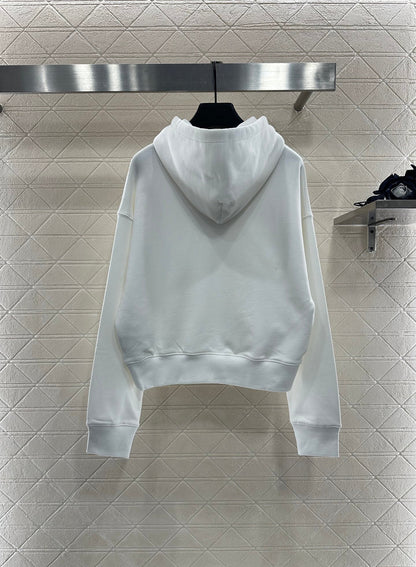 25 Hooded lettering cotton sweatshirt