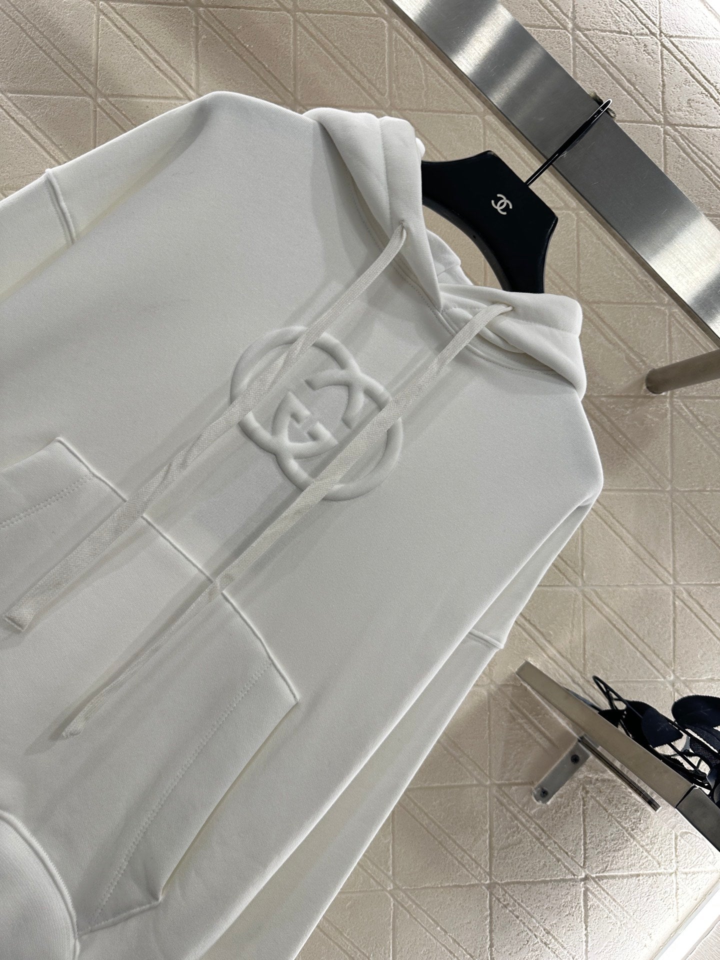 25 Hooded lettering cotton sweatshirt