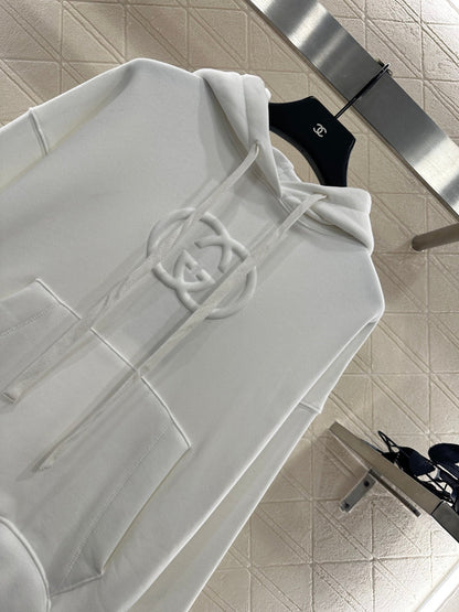 25 Hooded lettering cotton sweatshirt