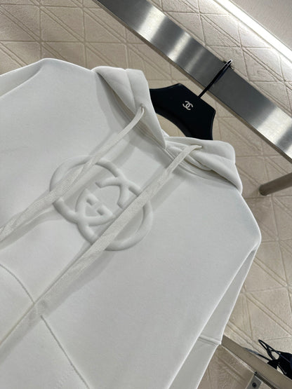 25 Hooded lettering cotton sweatshirt