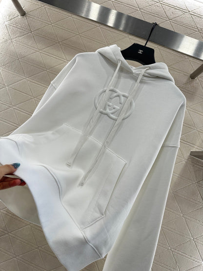 25 Hooded lettering cotton sweatshirt