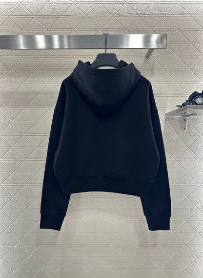 25 Hooded lettering cotton sweatshirt