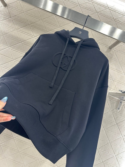 25 Hooded lettering cotton sweatshirt