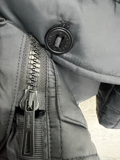 25 Stand up collar zipper medium length nylon cotton jacket