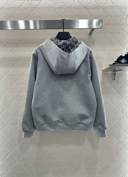 25 Double sided hooded jacket+long pants pure cotton set