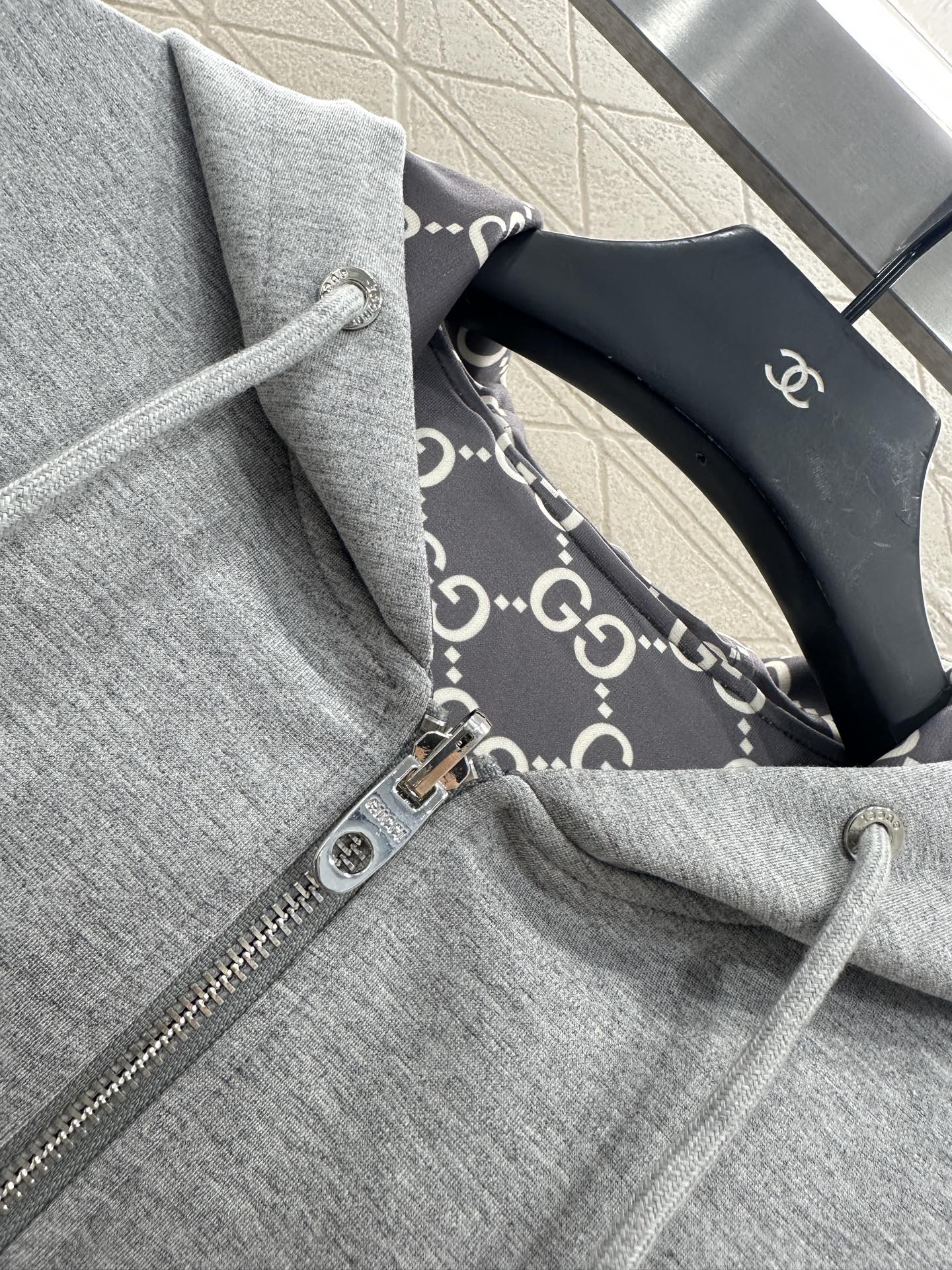 25 Double sided hooded jacket+long pants pure cotton set