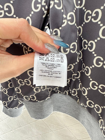 25 Double sided hooded jacket+long pants pure cotton set