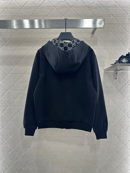 25 Double sided hooded jacket+long pants pure cotton set