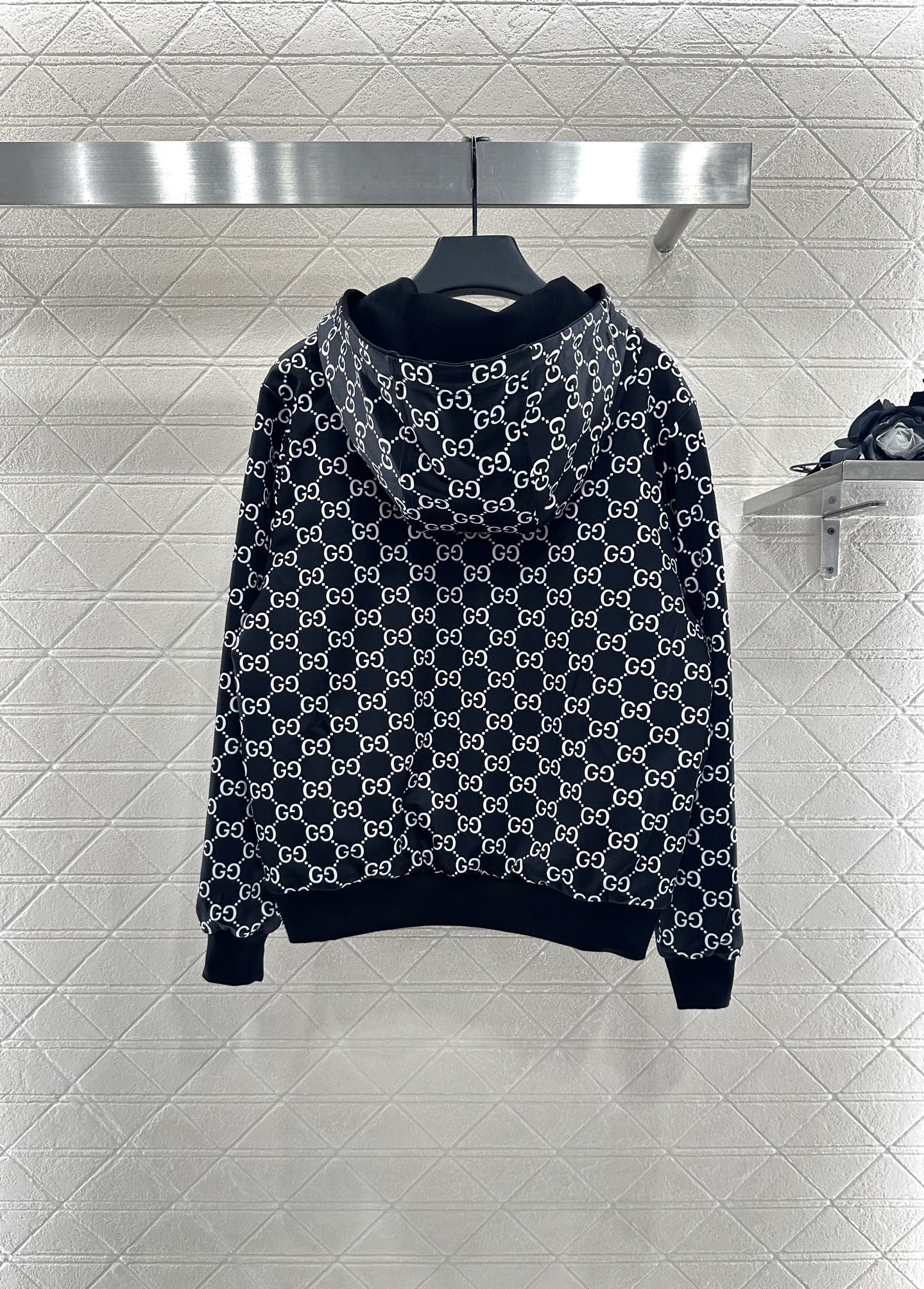 25 Double sided hooded jacket+long pants pure cotton set