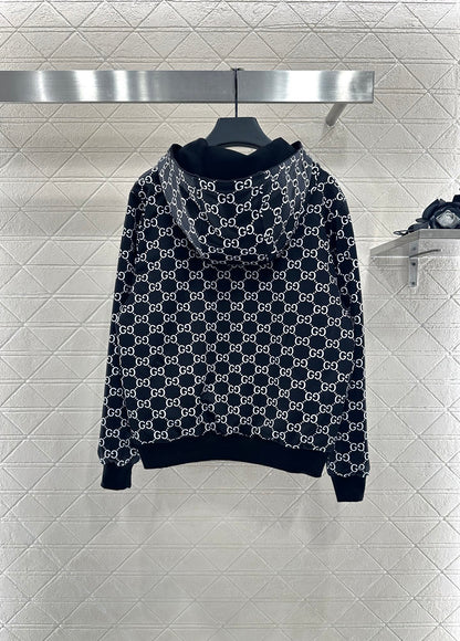 25 Double sided hooded jacket+long pants pure cotton set