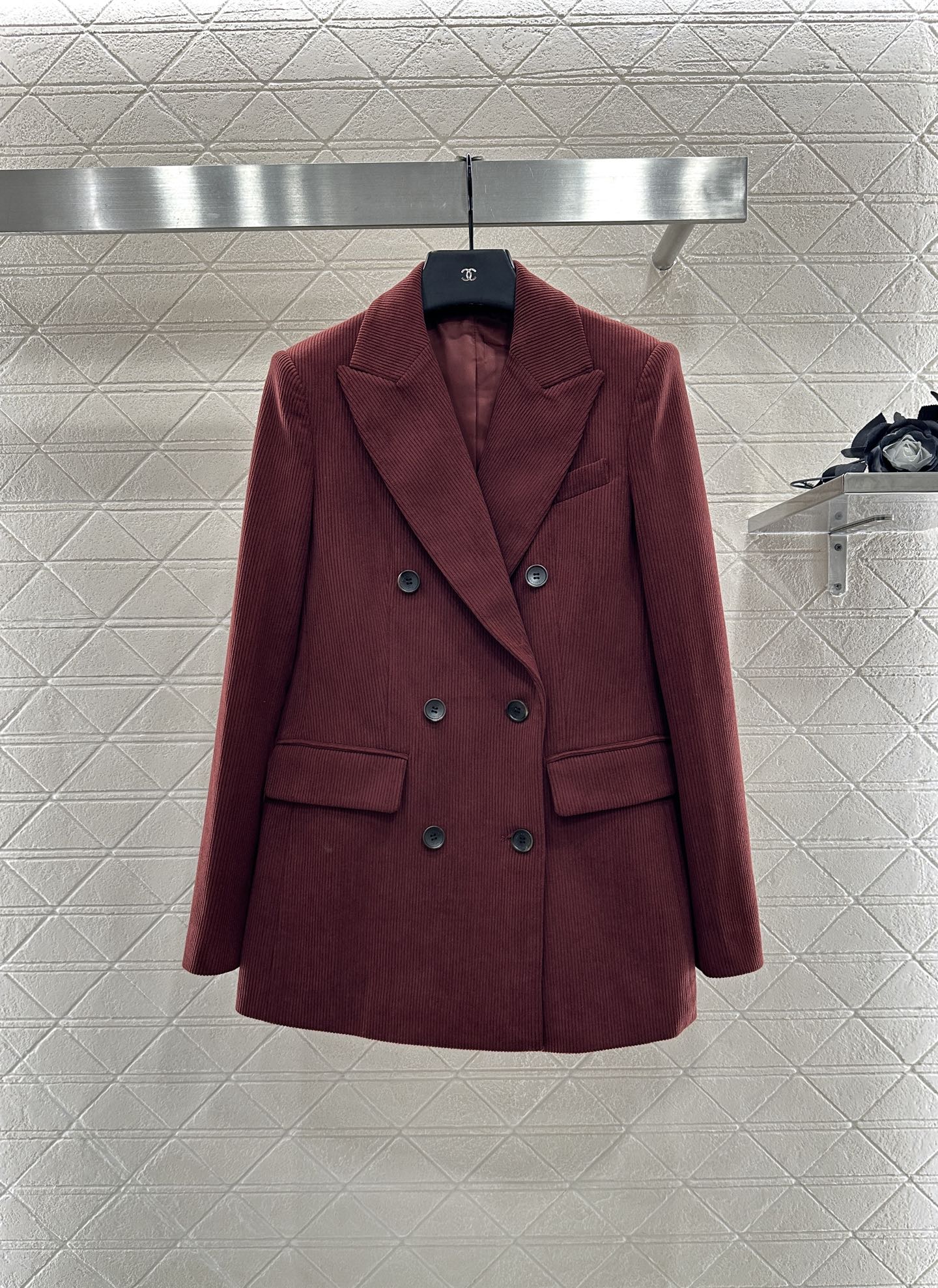 25 Corduroy lapel double breasted suit
