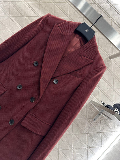 25 Corduroy lapel double breasted suit