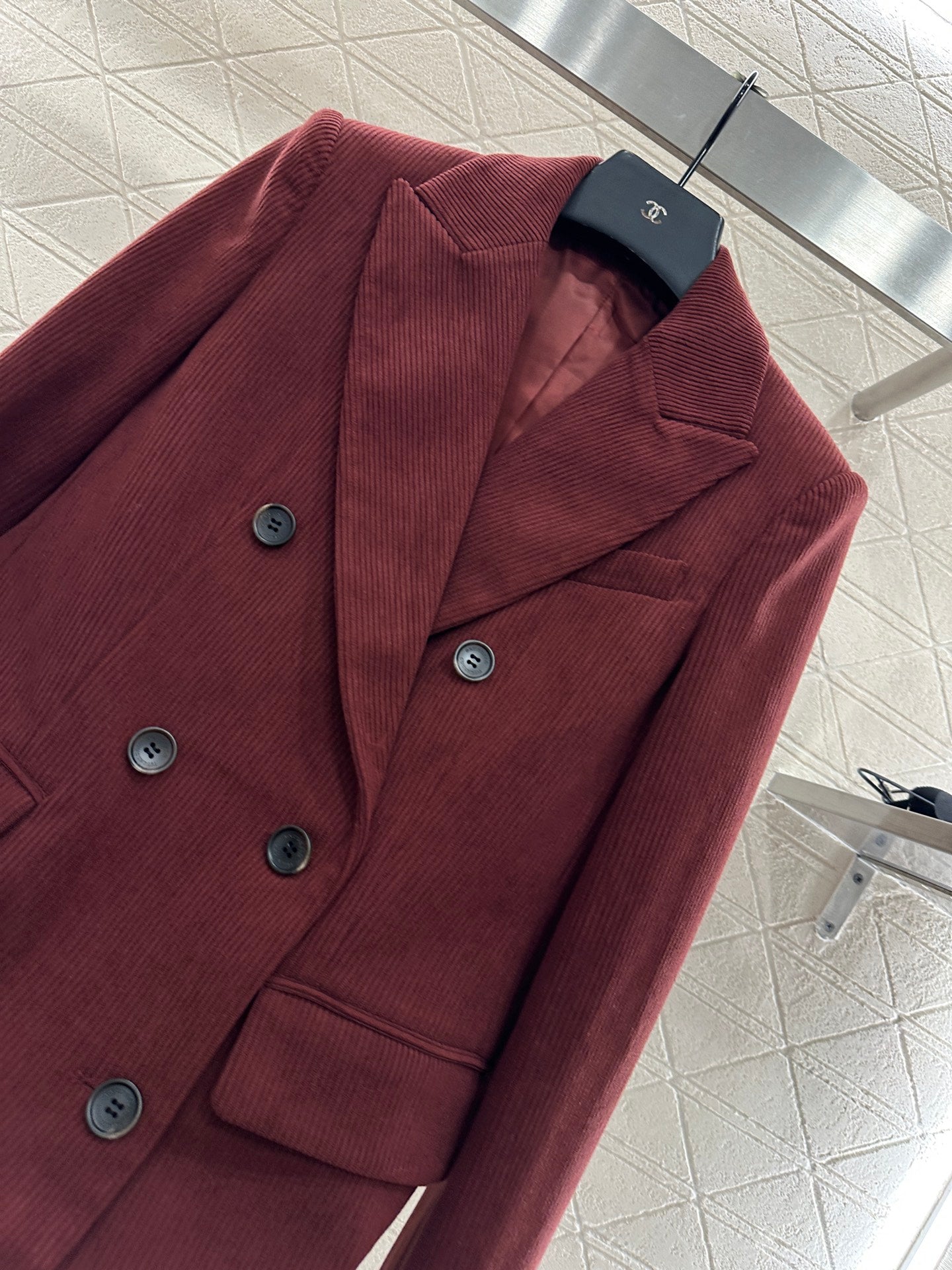 25 Corduroy lapel double breasted suit