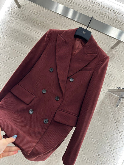 25 Corduroy lapel double breasted suit