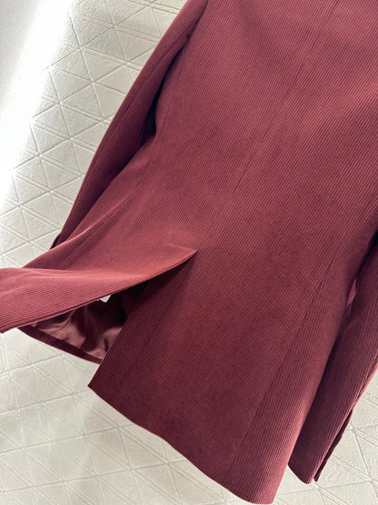 25 Corduroy lapel double breasted suit