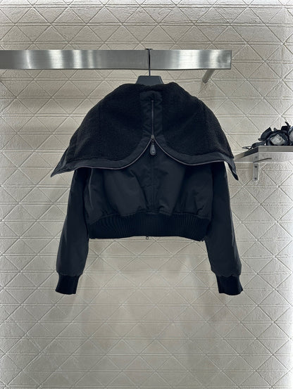 25 Hooded zipper cotton jacket