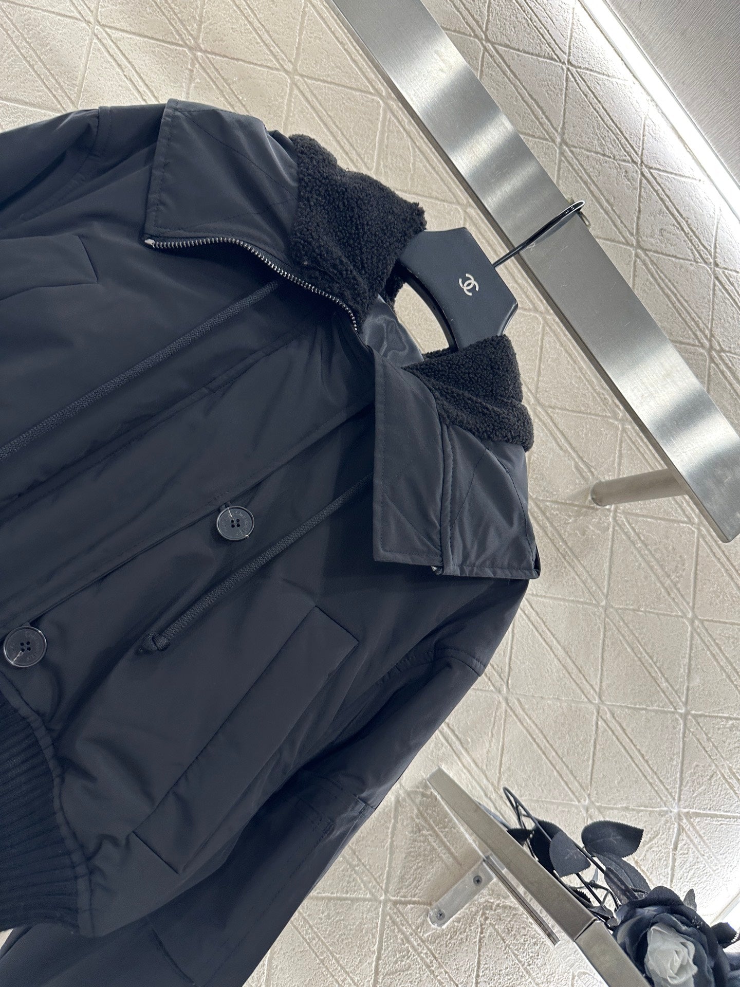 25 Hooded zipper cotton jacket