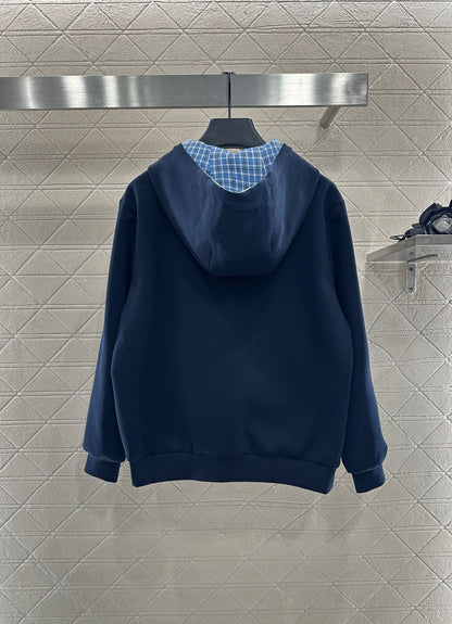 25 Double sided hooded jacket+long pants pure cotton set