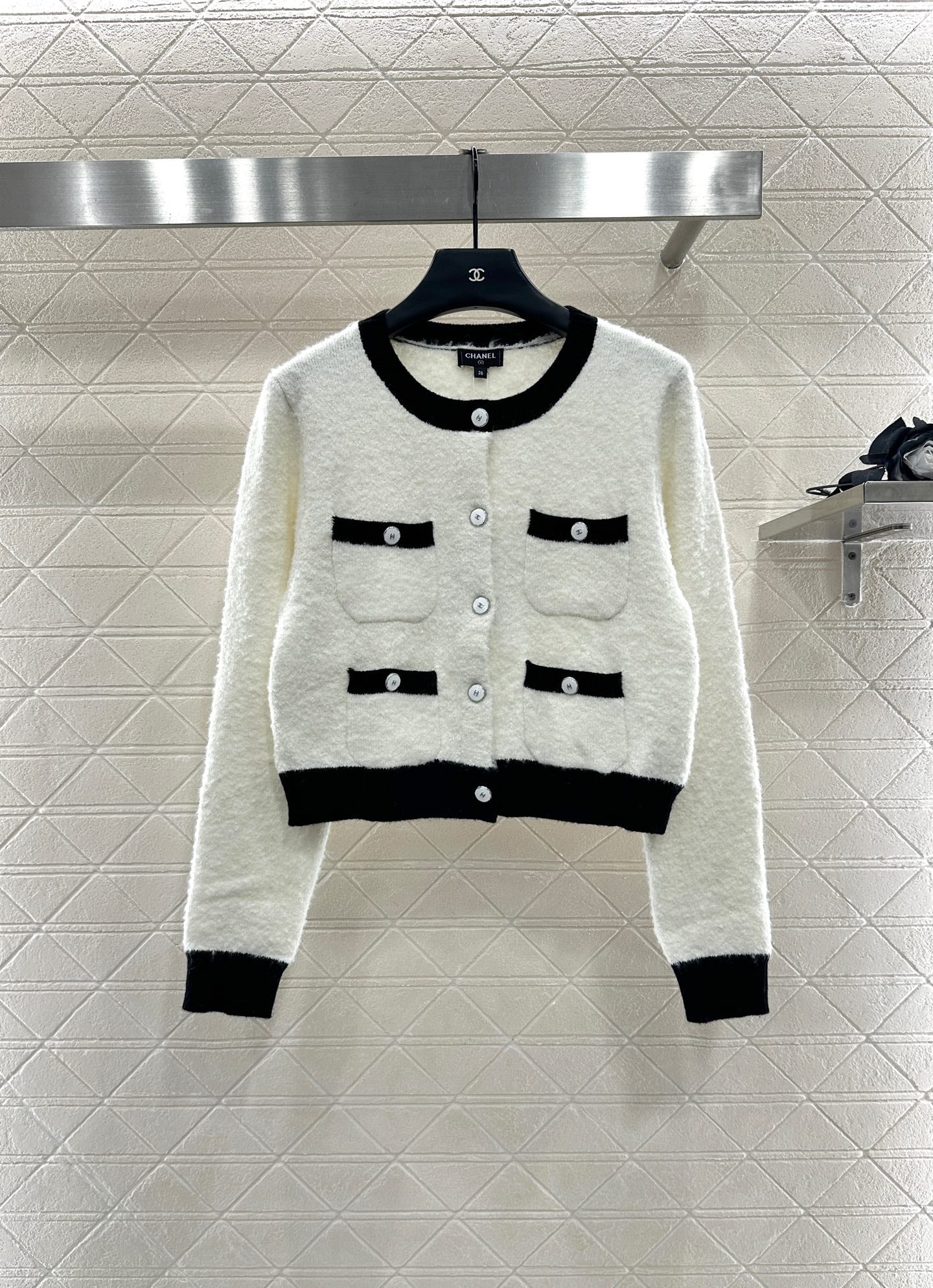 25fw Color blocking pocket cardigan