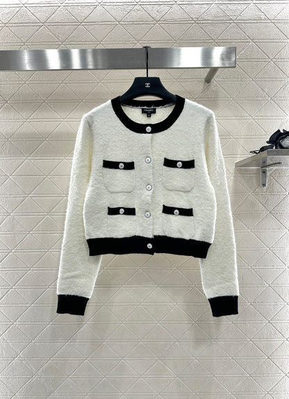 25fw Color blocking pocket cardigan