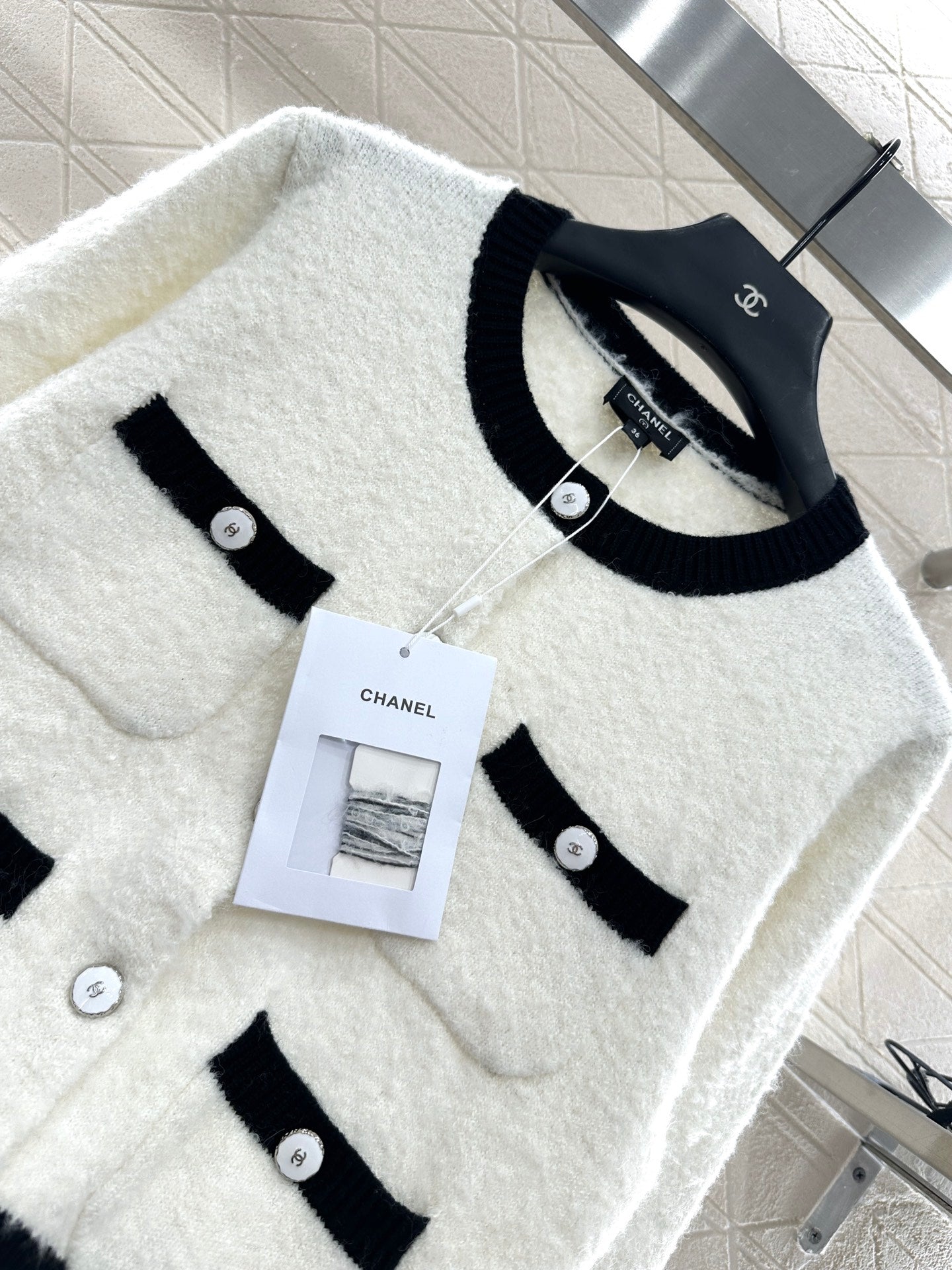 25fw Color blocking pocket cardigan