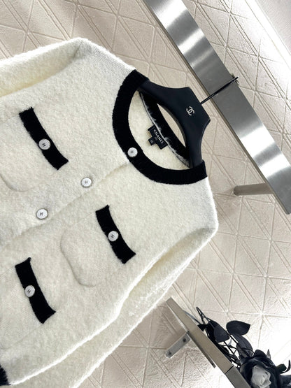 25fw Color blocking pocket cardigan