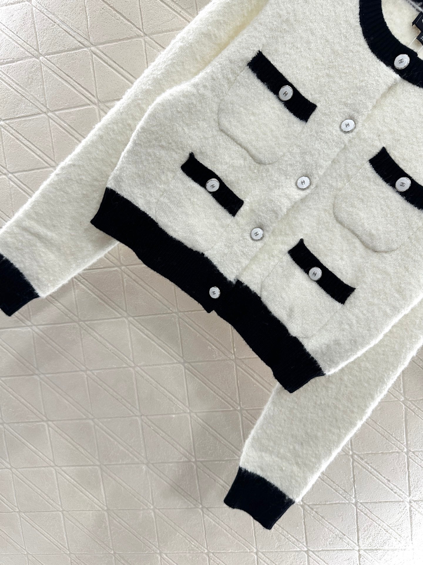 25fw Color blocking pocket cardigan