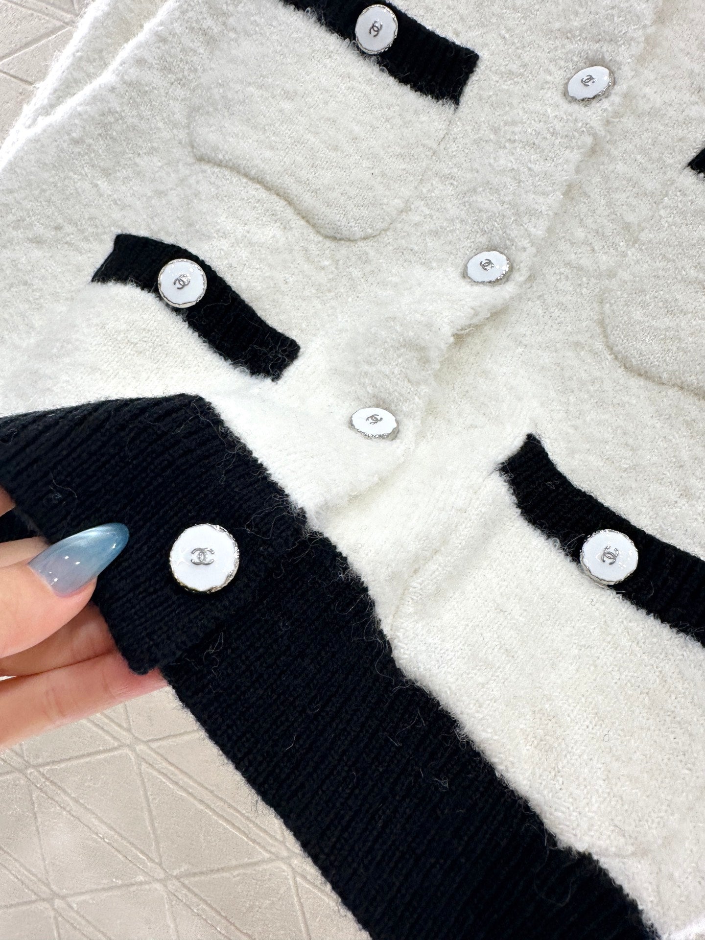 25fw Color blocking pocket cardigan