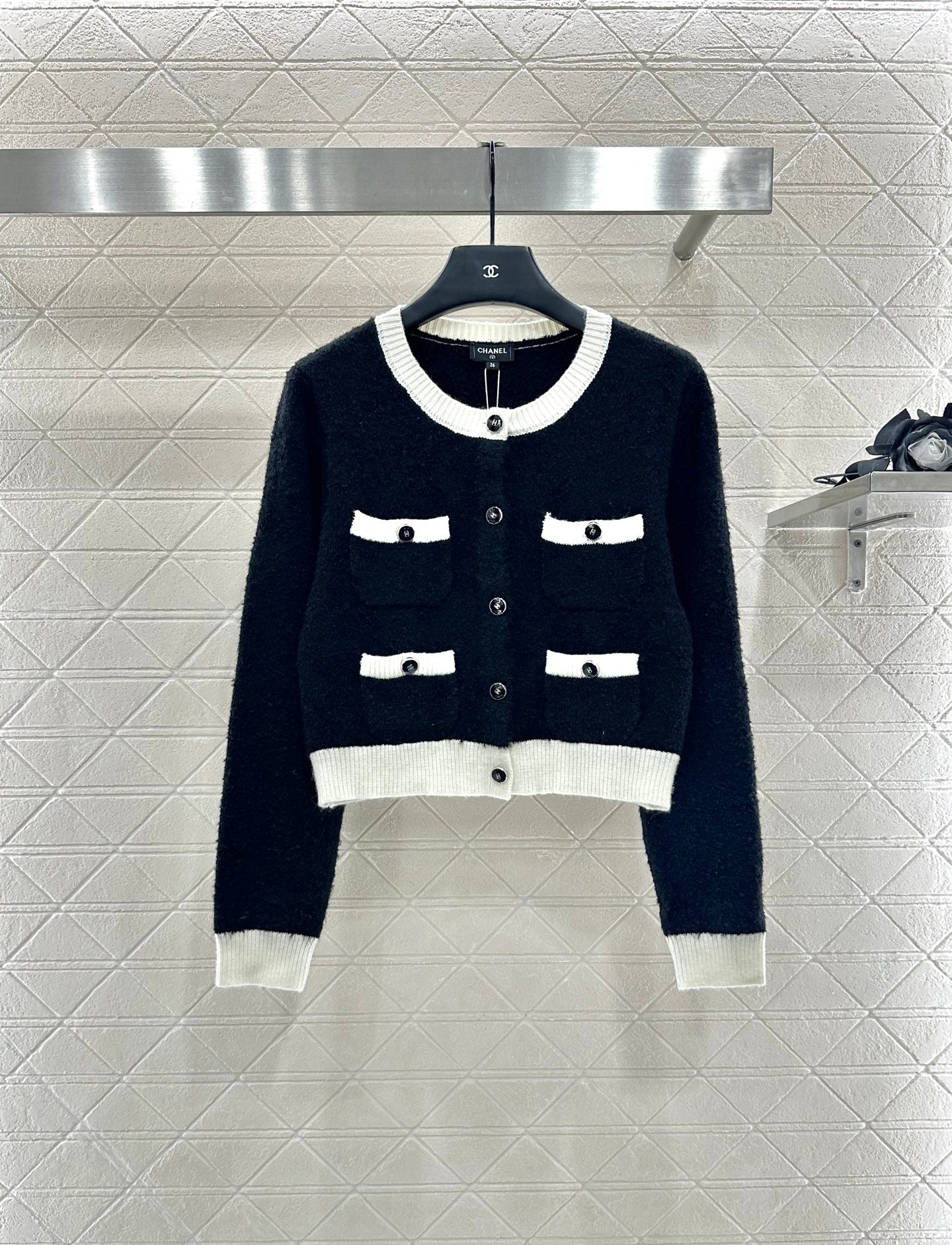 25fw Color blocking pocket cardigan