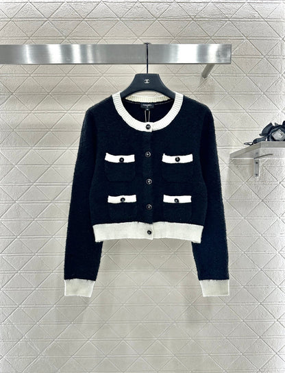 25fw Color blocking pocket cardigan