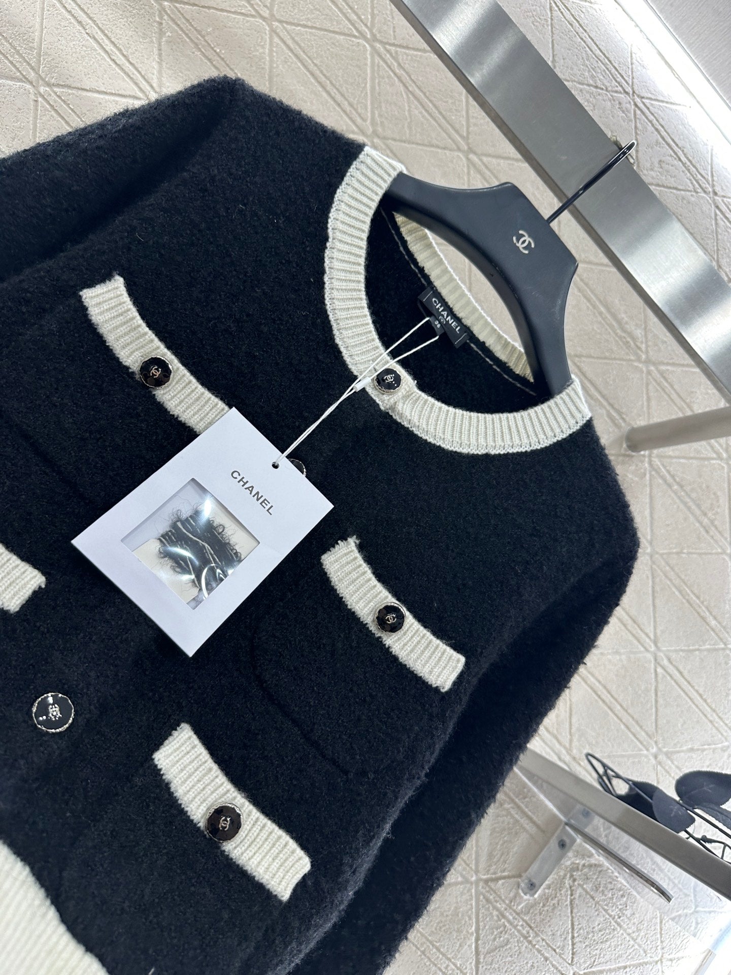 25fw Color blocking pocket cardigan