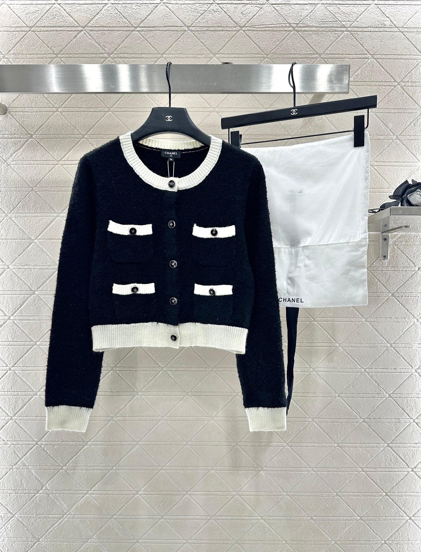 25fw Color blocking pocket cardigan