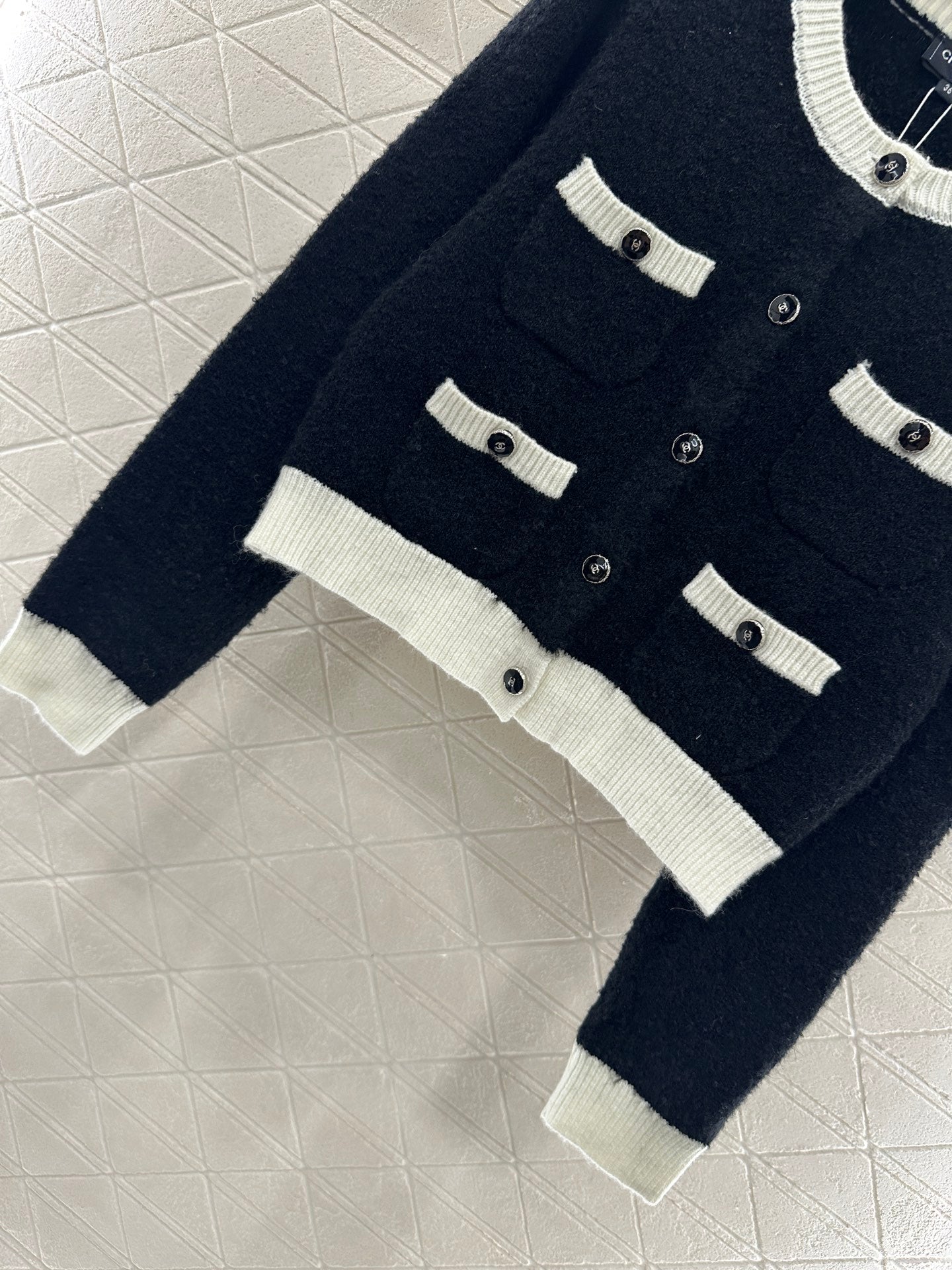 25fw Color blocking pocket cardigan