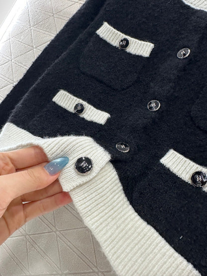 25fw Color blocking pocket cardigan