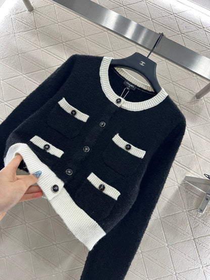 25fw Color blocking pocket cardigan