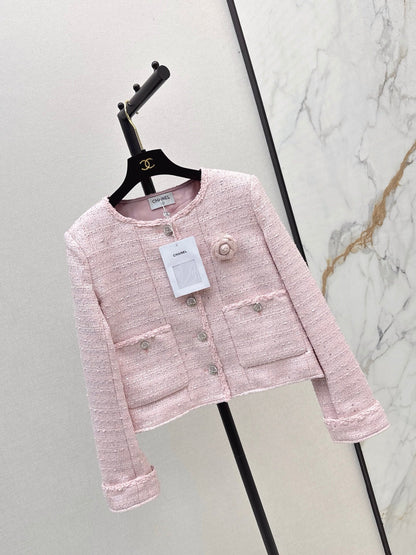 25 Girly pink short woven jacket