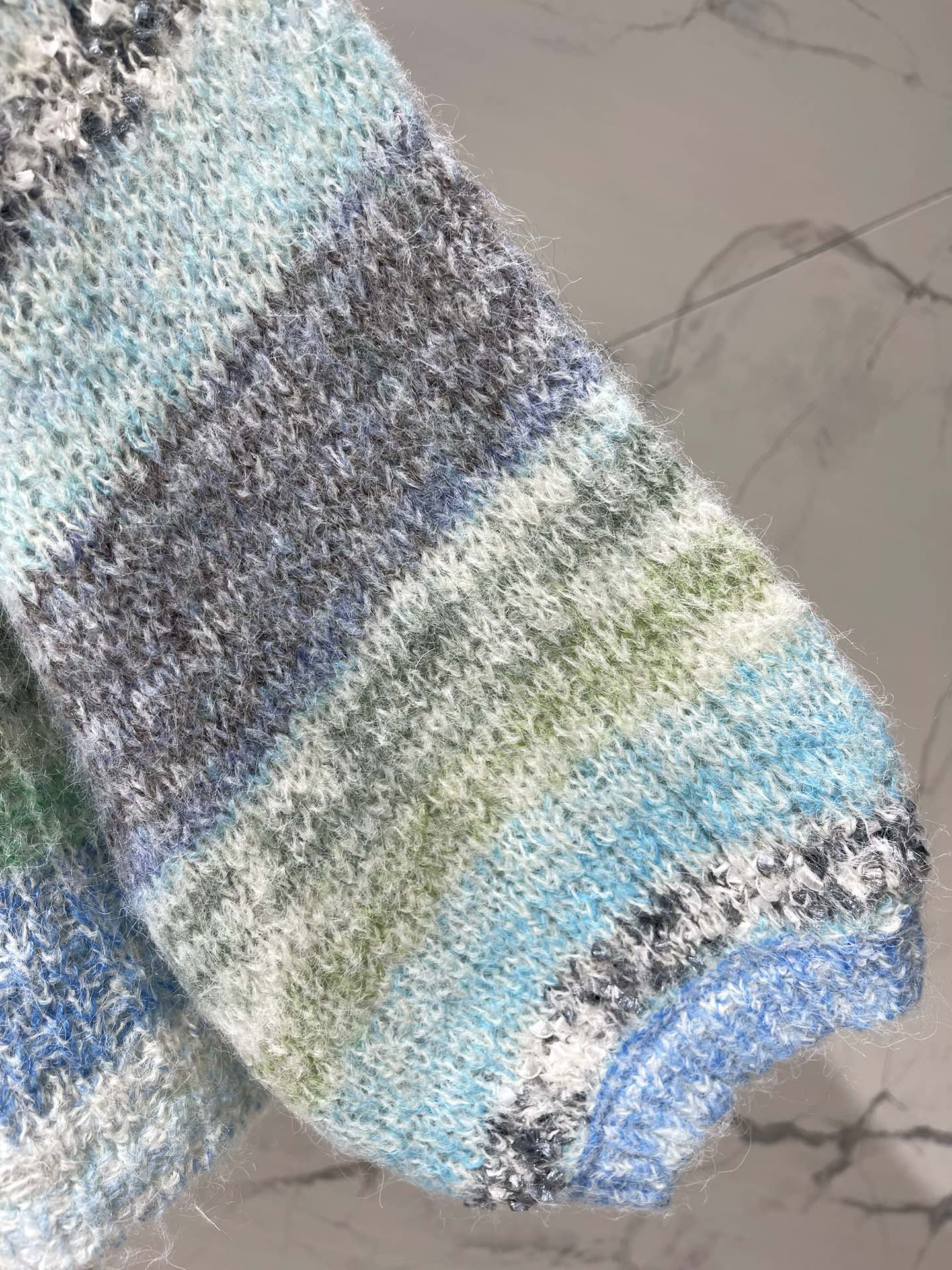 25 Gradient-panel mohair loose sweater