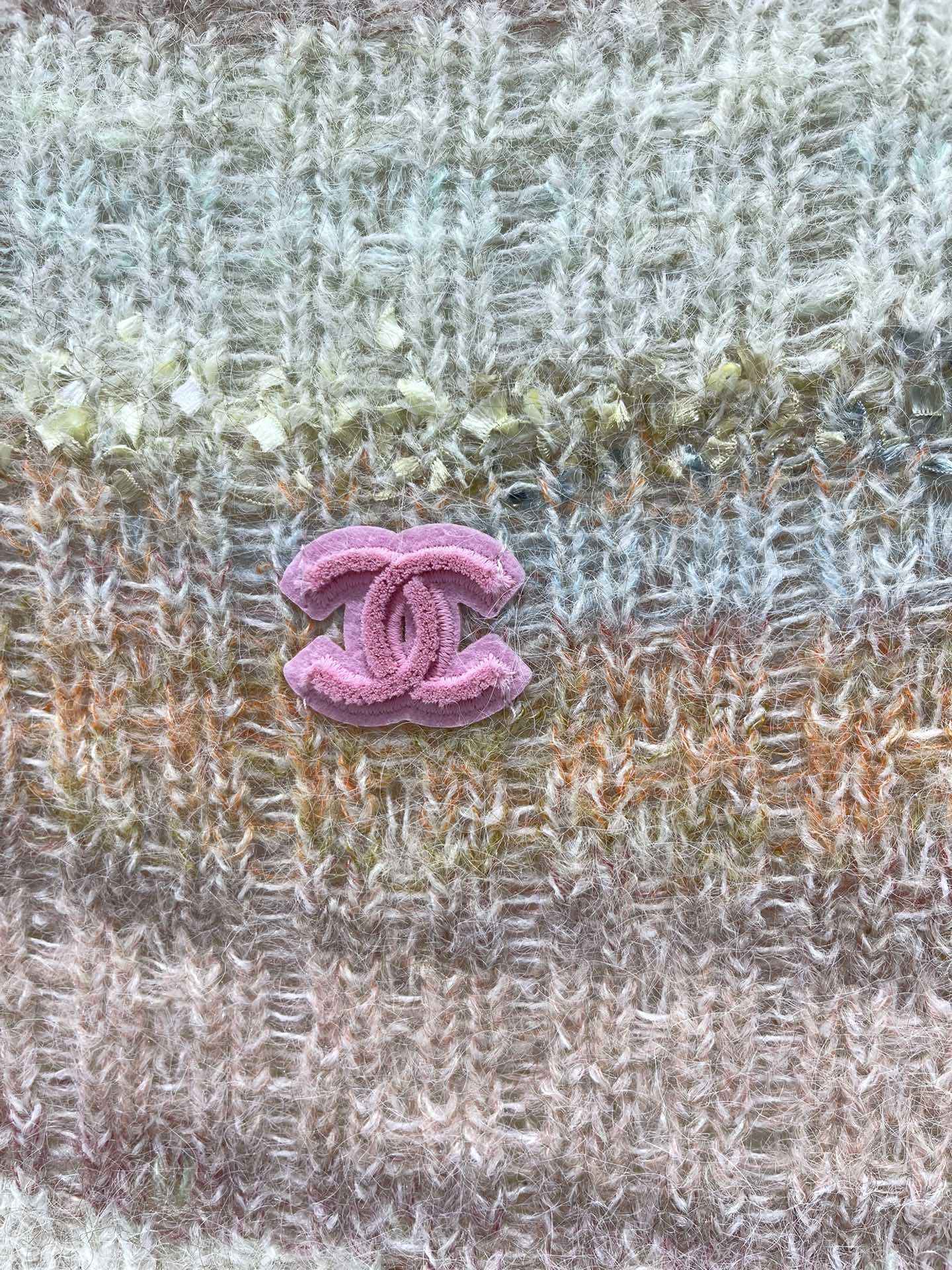 25 Gradient-panel mohair loose sweater