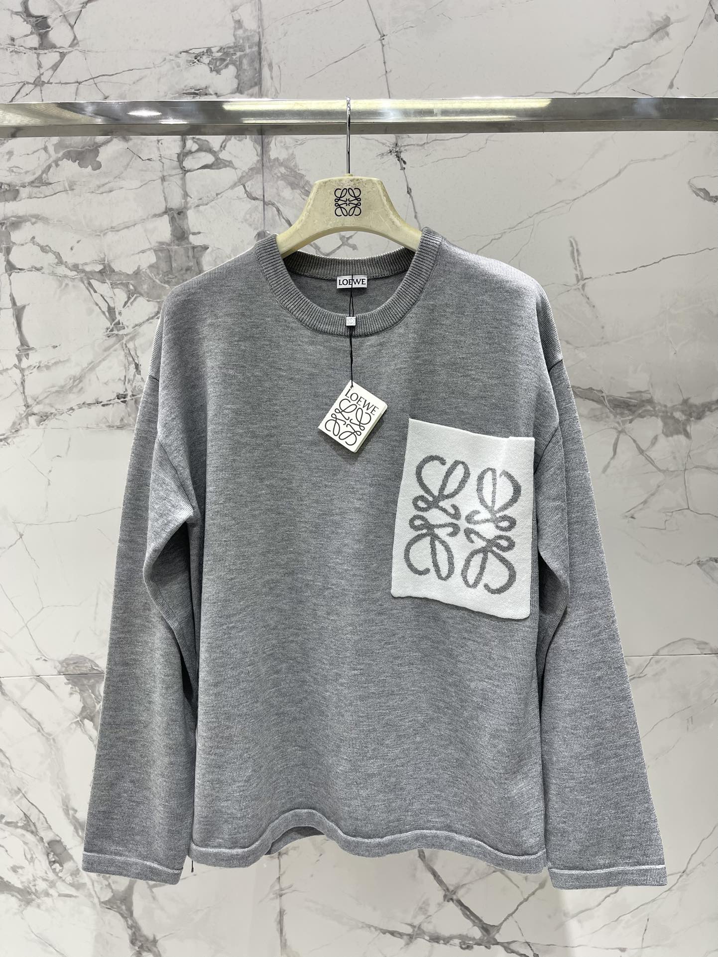 25 New Loose Cotton Blend Puzzle Pocket Knit wool Sweater