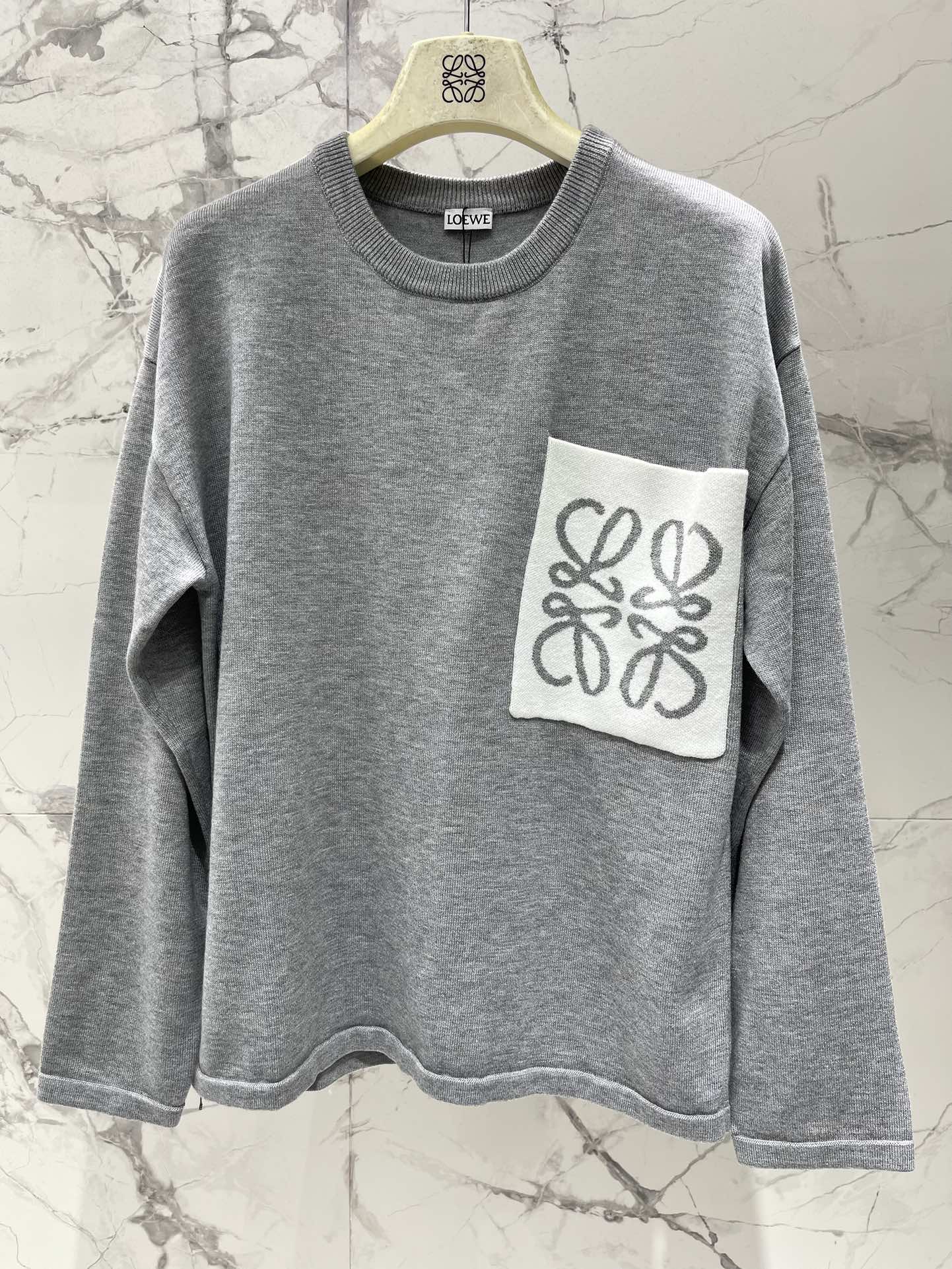 25 New Loose Cotton Blend Puzzle Pocket Knit wool Sweater