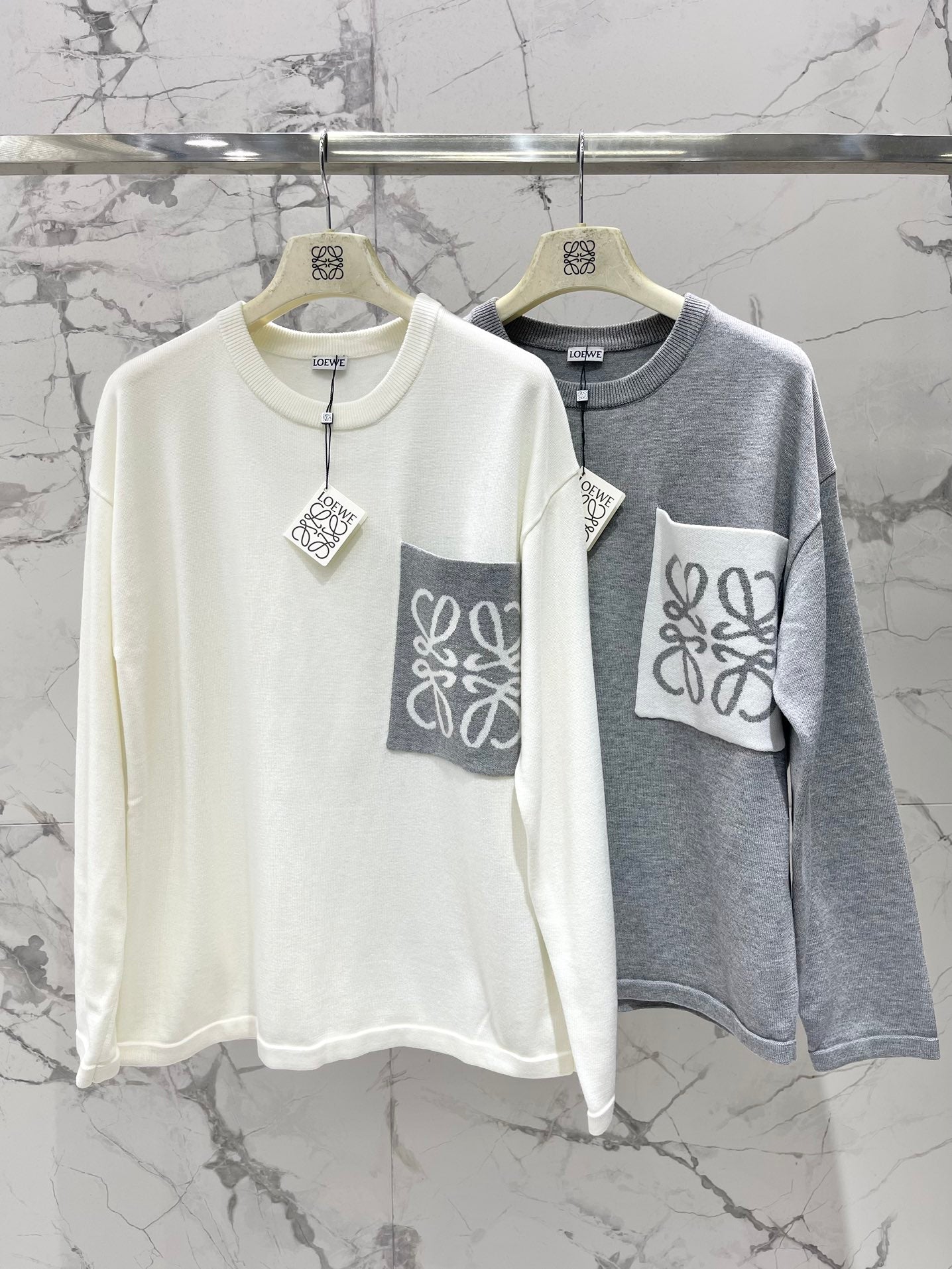 25 New Loose Cotton Blend Puzzle Pocket Knit wool Sweater