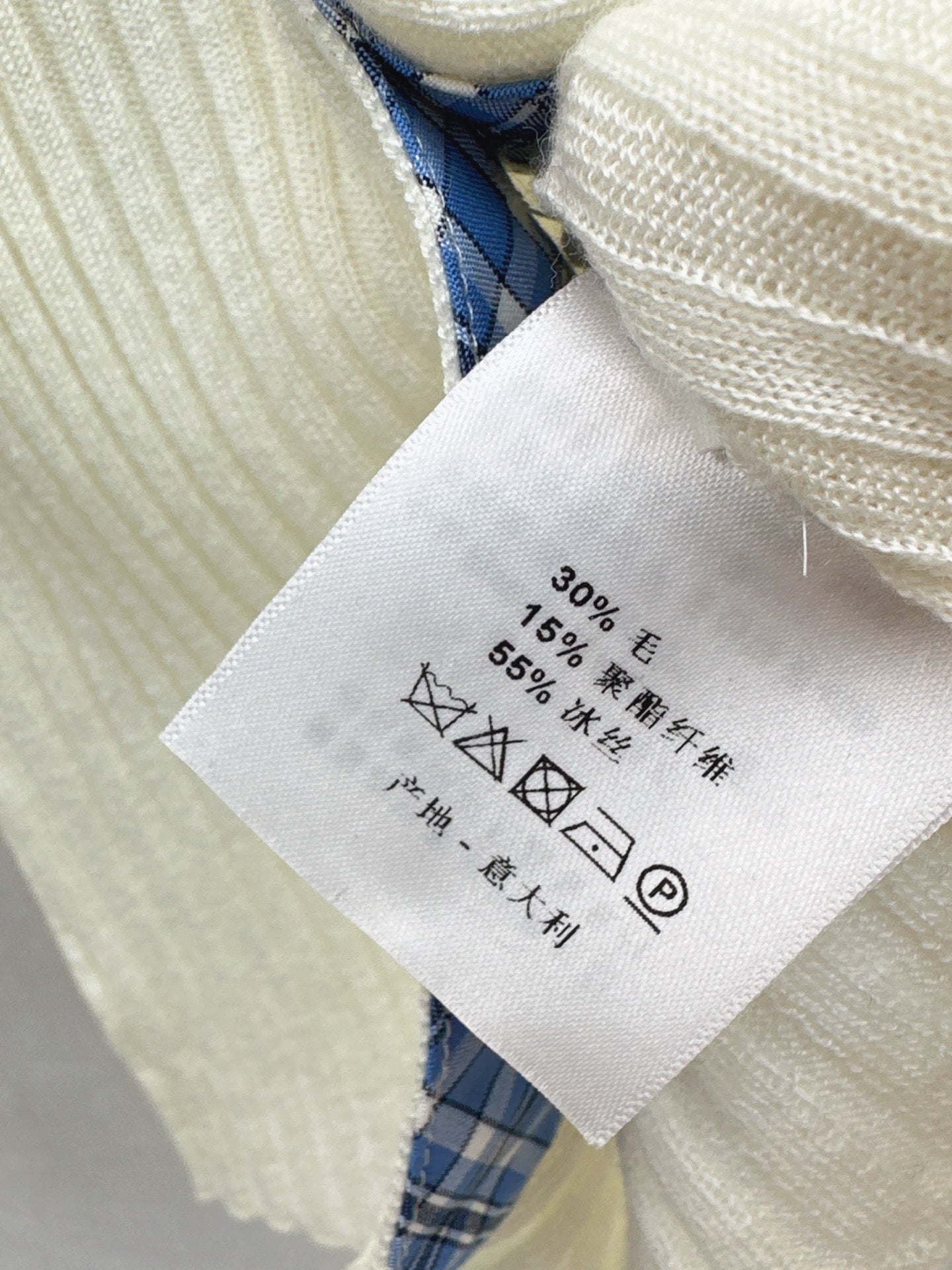 25 New plaid stitching fake two-piece sweater(WHITE/BLACK)