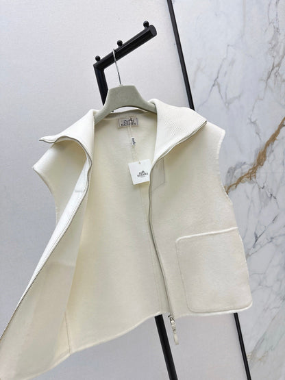 25 New wool cashmere vest jacket